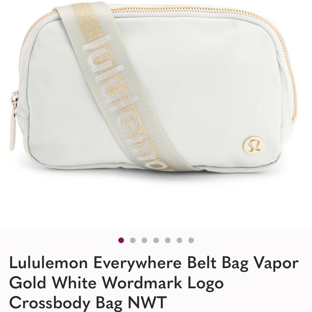NWT Lululemon Athletica LIMITED EDITION Everywhere Belt Bag Vapor/Gold/White